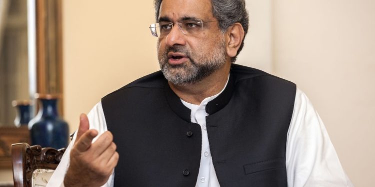 Shahid Khaqan Abbasi, Pakistan's prime minister, speaks during an interview in Karachi, Pakistan, on Saturday, Aug. 26, 2017. U.S. President Donald Trump's strategy for the nation's longest-running war in Afghanistan will meet the same fate as the plans of his predecessors, according to Abbasi. Photographer: Asim Hafeez/Bloomberg via Getty Images